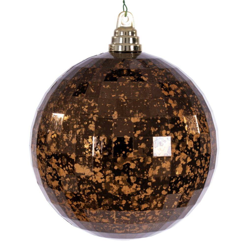 6" Mocha Mirror Mercury Christmas Ornament (2 Pack) 1