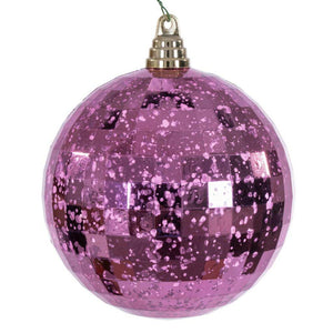 6" Pink Mirror Mercury Christmas Ornament (2 Pack) 1