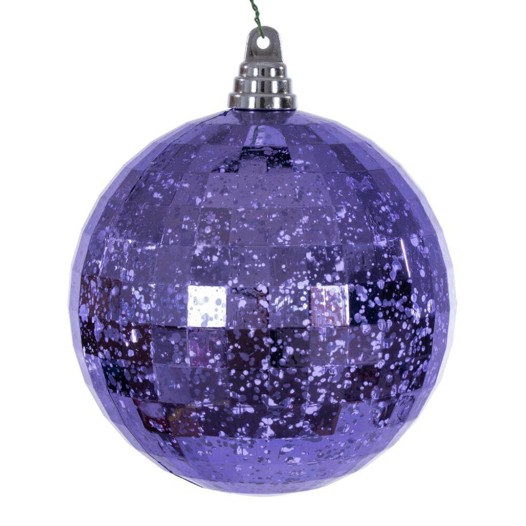 6" Lavender Mirror Mercury Christmas Ornament (2 Pack) 1