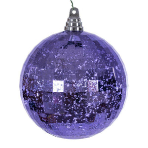 6" Lavender Mirror Mercury Christmas Ornament (2 Pack) 1