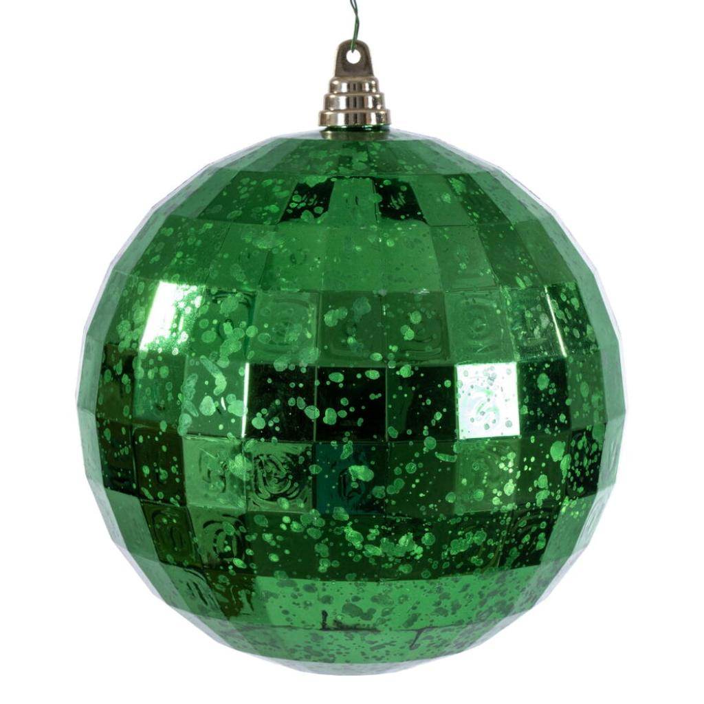 8" Green Mirror Mercury Christmas Ornament 1