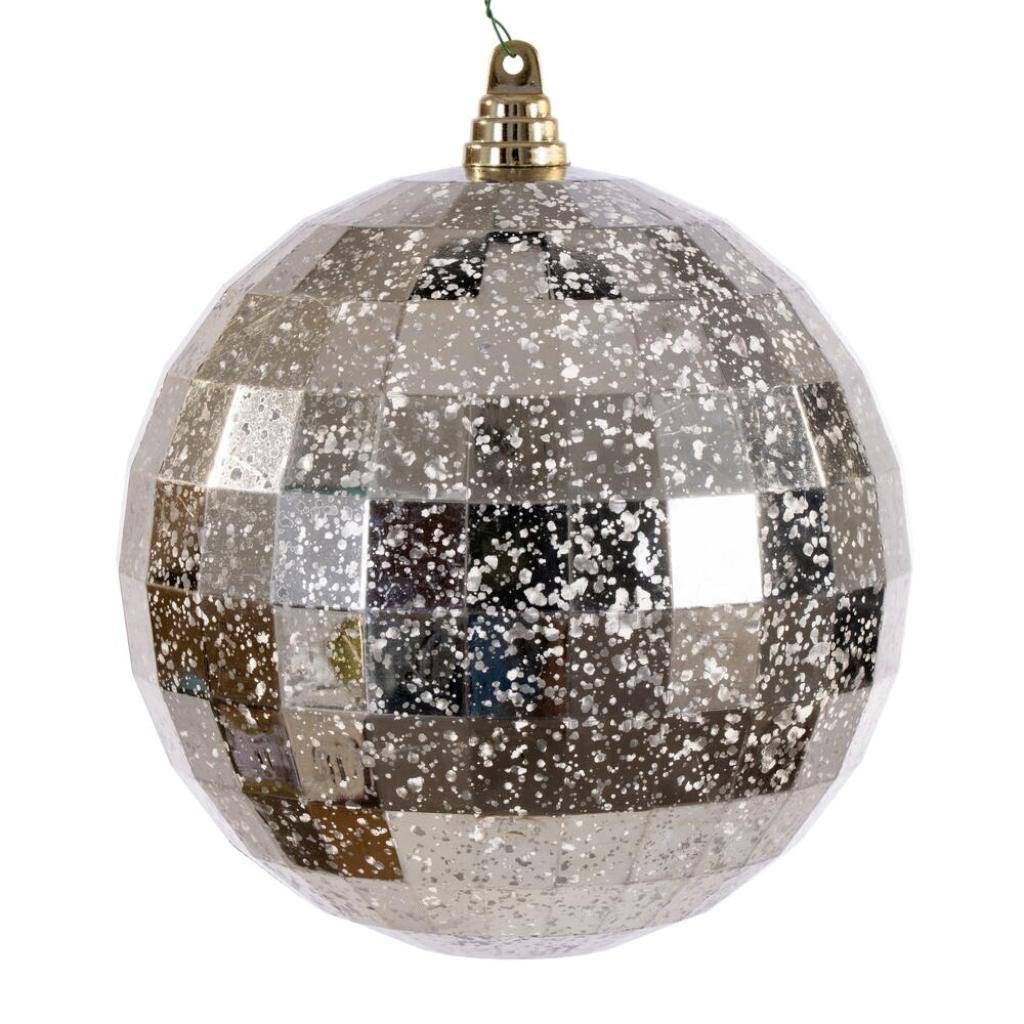8" Champagne Diamond Mercury Christmas Ornament 1
