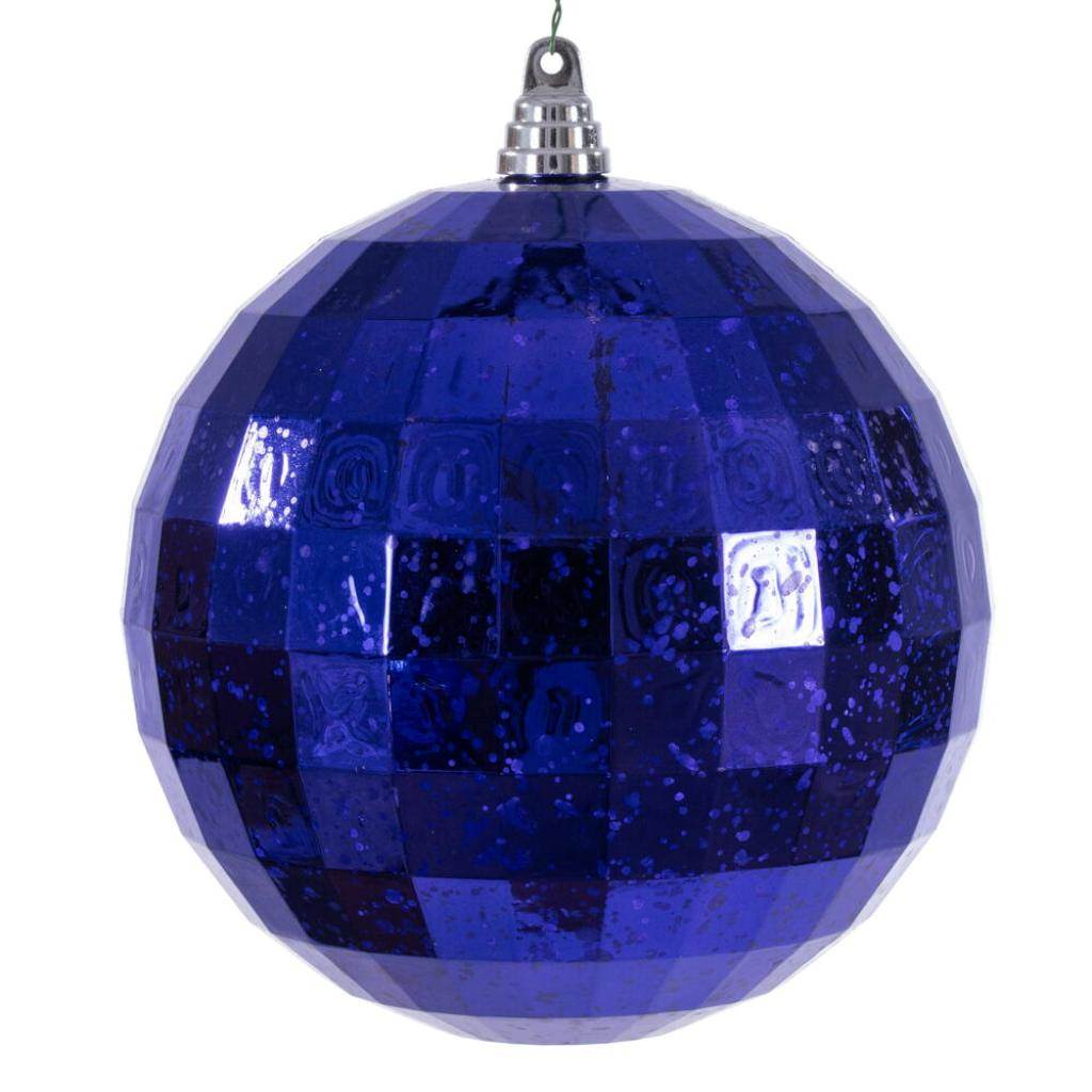 8" Purple Mirror Mercury Christmas Ornament 1