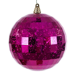 8" Fuchsia Mirror Mercury Christmas Ornament 1