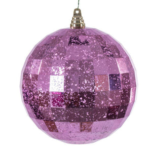 8" Pink Mirror Mercury Christmas Ornament 1