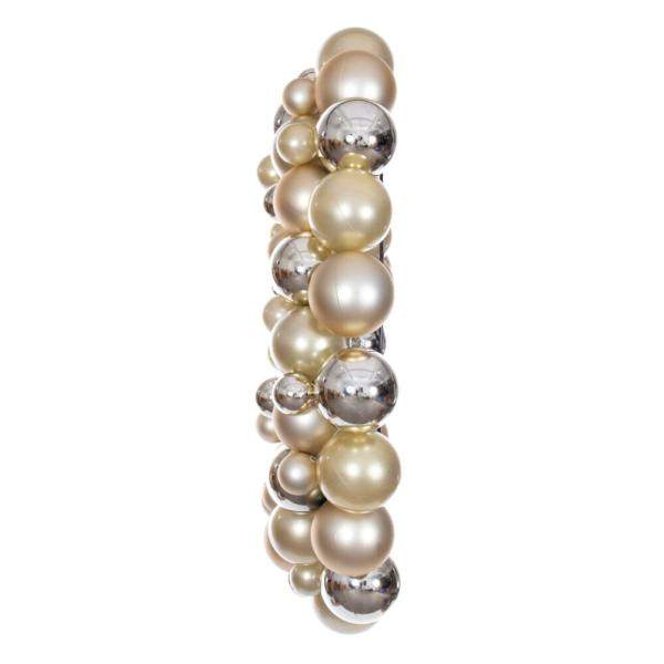 24" Champagne Ball Ornament Christmas Wreath 2