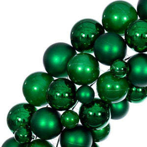 30" Green Ball Ornament Christmas Wreath 4