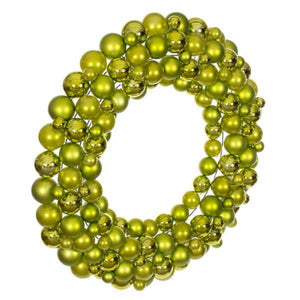 30" Lime Ball Ornament Christmas Wreath 3