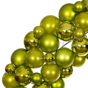 30" Lime Ball Ornament Christmas Wreath 4