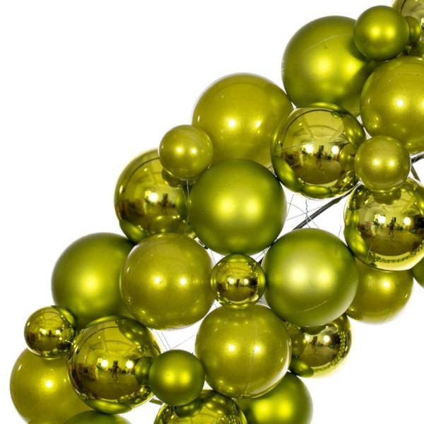 30" Lime Ball Ornament Christmas Wreath 4
