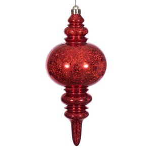 13" Red Mercury Finial Christmas Tree Ornament 1