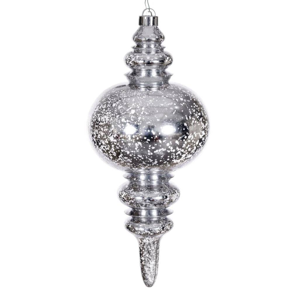 13" Silver Mercury Finial Christmas Tree Ornament 1