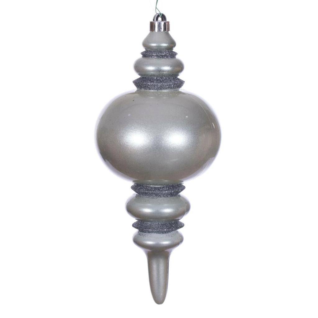 13" Limestone Candy Glitter Finial Christmas Tree Ornament 1