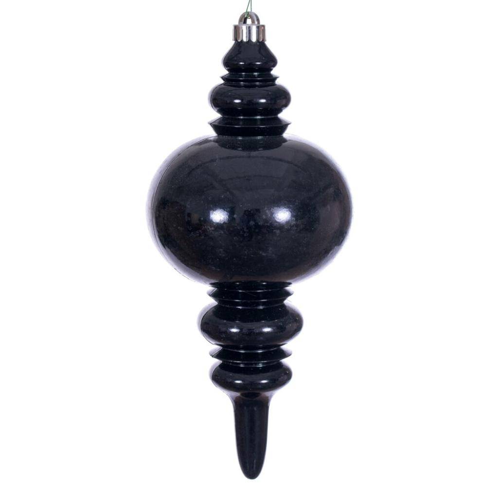 13" Black Mercury Finial Christmas Tree Ornament 1