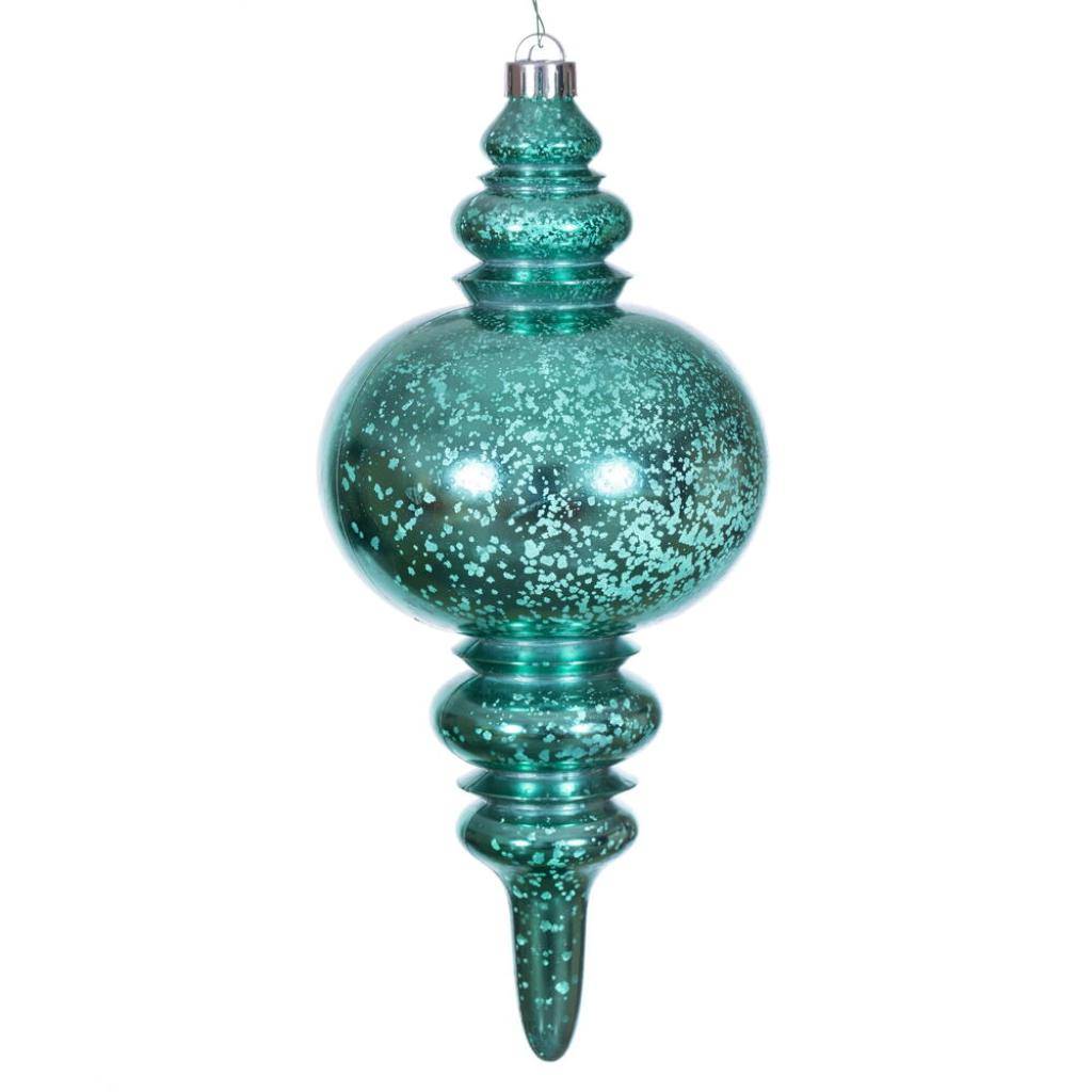 13" Teal Mercury Finial Christmas Tree Ornament 1
