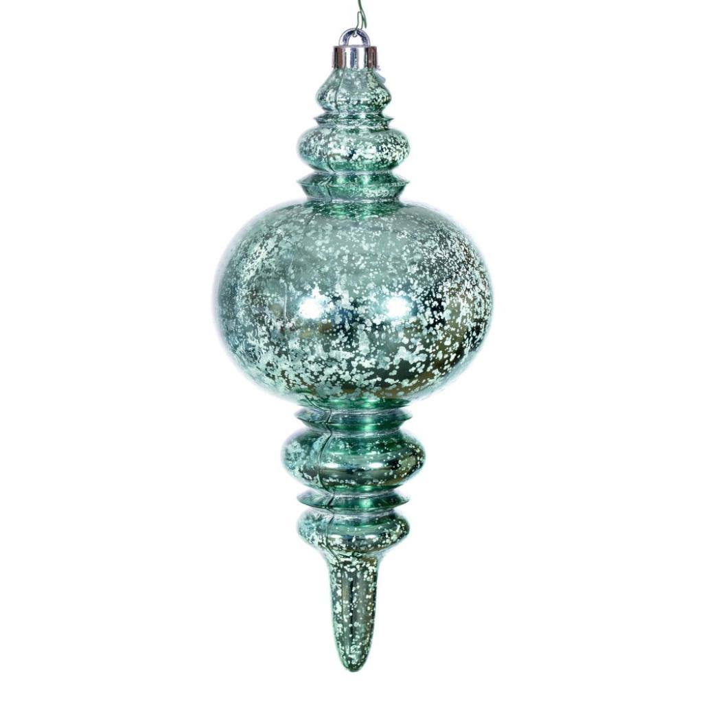 13" Seafoam Mercury Finial Christmas Tree Ornament 1