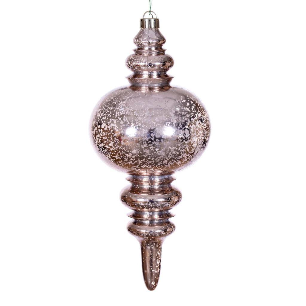 13" Rose Gold Mercury Finial Christmas Tree Ornament 1
