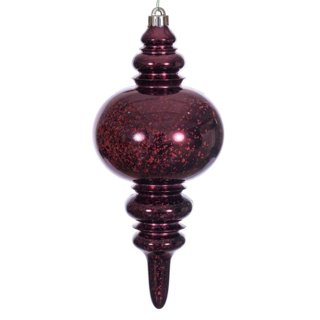 13" Burgundy Mercury Finial Christmas Tree Ornament 1