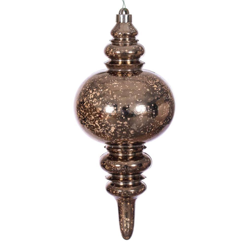 13" Mocha Mercury Finial Christmas Tree Ornament 1