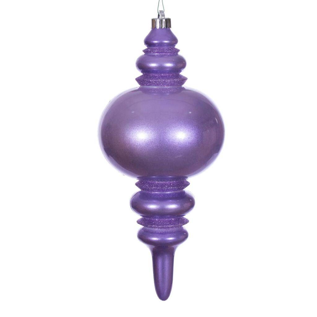 13" Lavender Glitter Finial Christmas Tree Ornament 1