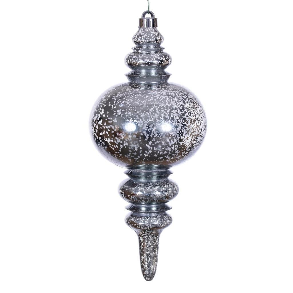 13" Pewter Mercury Finial Christmas Tree Ornament 1