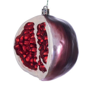 4" Pomegranate Fruit Matte Christmas Tree Ornament 2