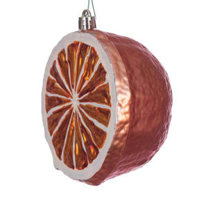 4" Orange Fruit Matte Christmas Tree Ornament 2