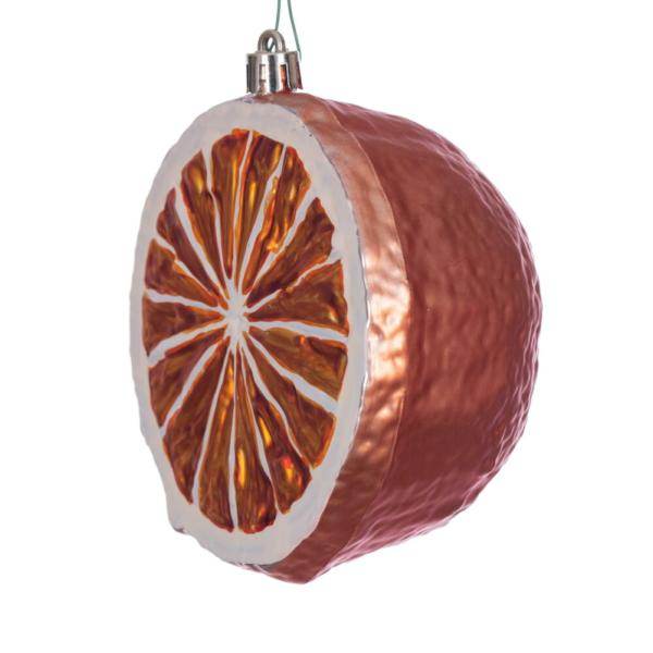 4" Orange Fruit Matte Christmas Tree Ornament 2