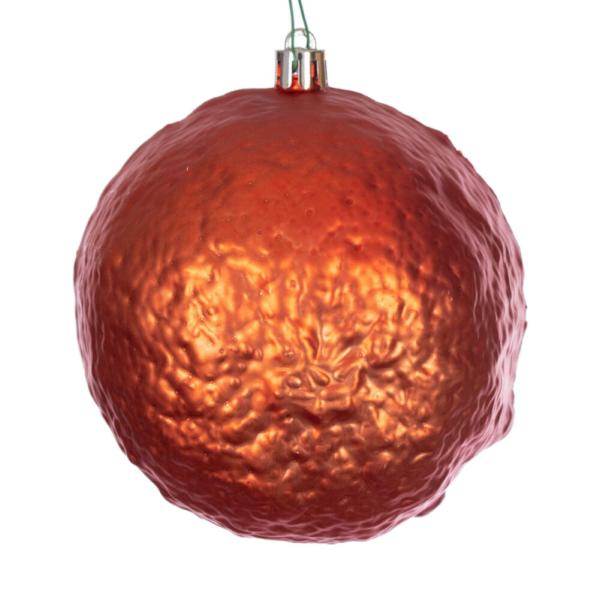 4" Orange Fruit Matte Christmas Tree Ornament 3