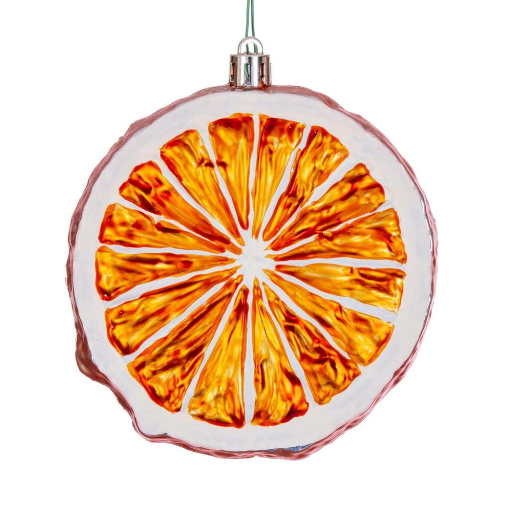 4" Orange Fruit Matte Christmas Tree Ornament 1