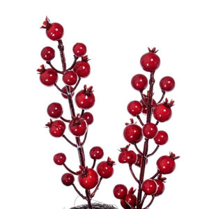 28" Red Crab Apple Mixed Berry Light Artificial Christmas Wreath 2
