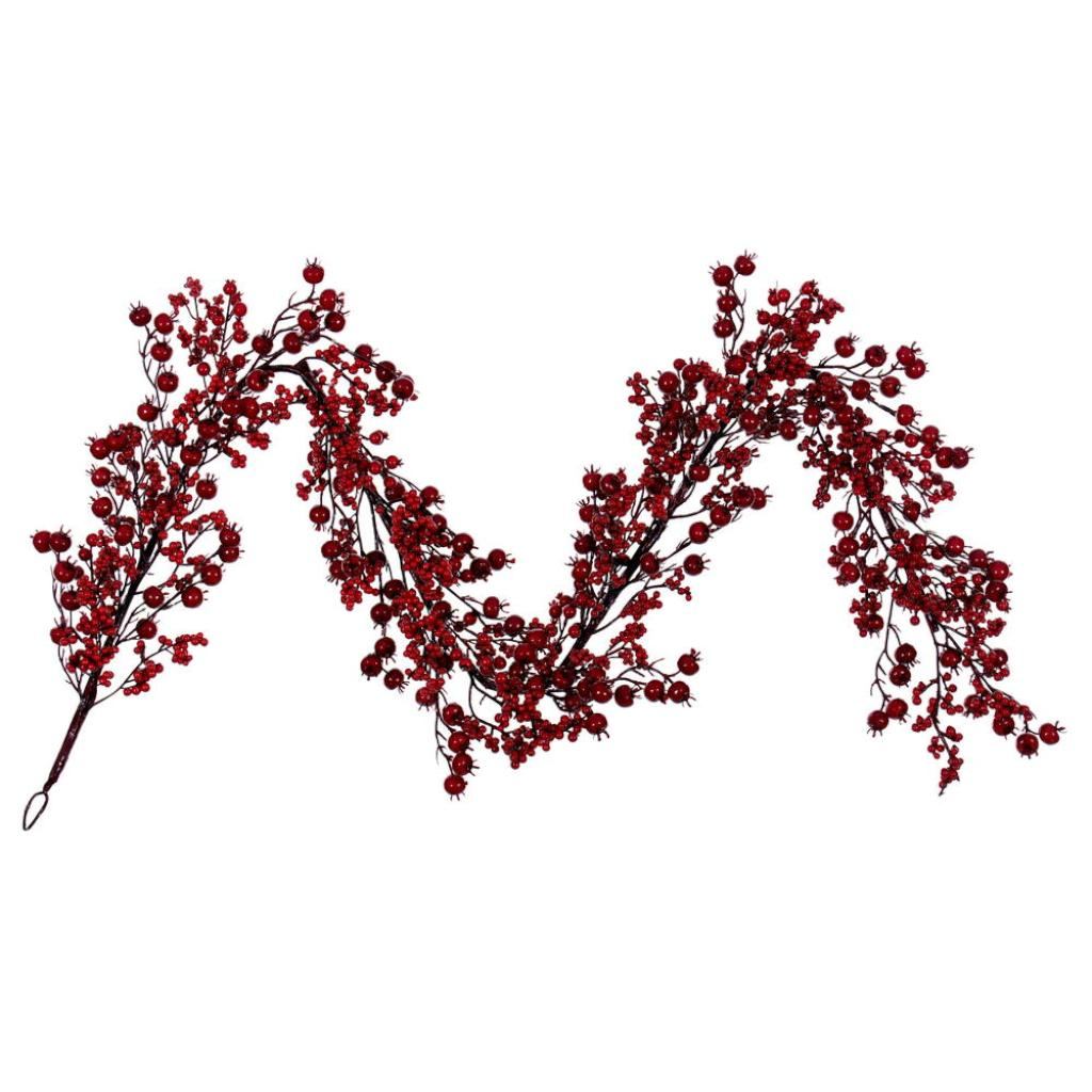 72" Red Deluxe Mixed Berry Artificial Christmas Garland 1