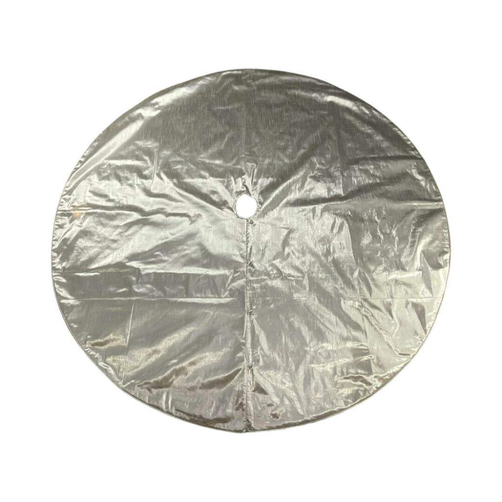 72" Silver Metallic Christmas Tree Skirt 1