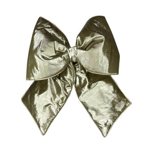18" x 23" Champagne Metallic Christmas Bow 1
