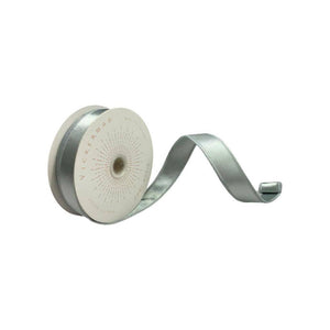 1" x 10Yd Silver Satin Christmas Ribbon 1