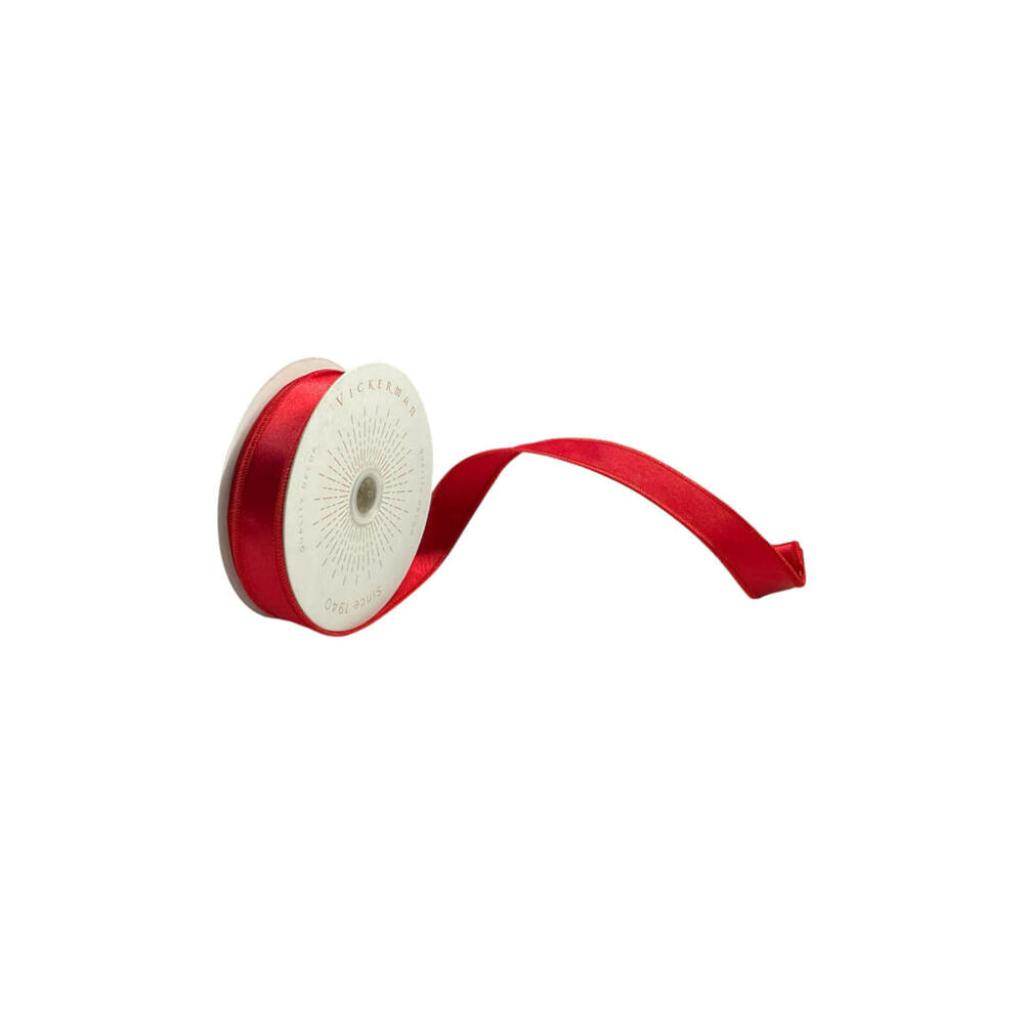 1" x 10Yd Crimson Satin Christmas Ribbon 1