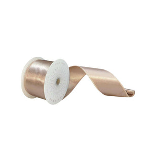 1" x 10Yd Cafe Latte Satin Christmas Ribbon 1