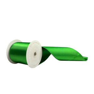 4" x 10Yd Green Satin Christmas Ribbon 1