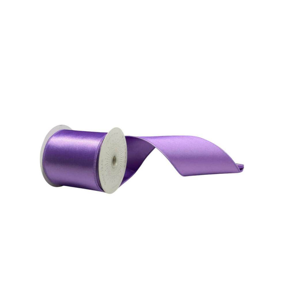4" x 10Yd Lavender Satin Christmas Ribbon 1