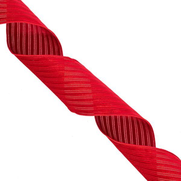 4" x 10Yd Red Velvet Gold Shiny Trim Christmas Ribbon 3