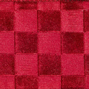 2.5" x 10Yd Red Velvet Checkered Christmas Ribbon 2