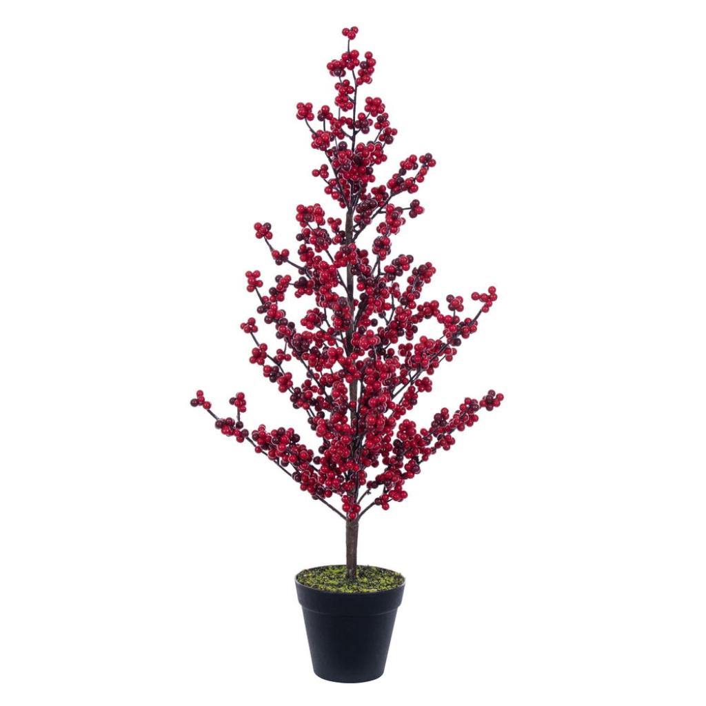 28" Potted Red Berry Artificial Tree 1