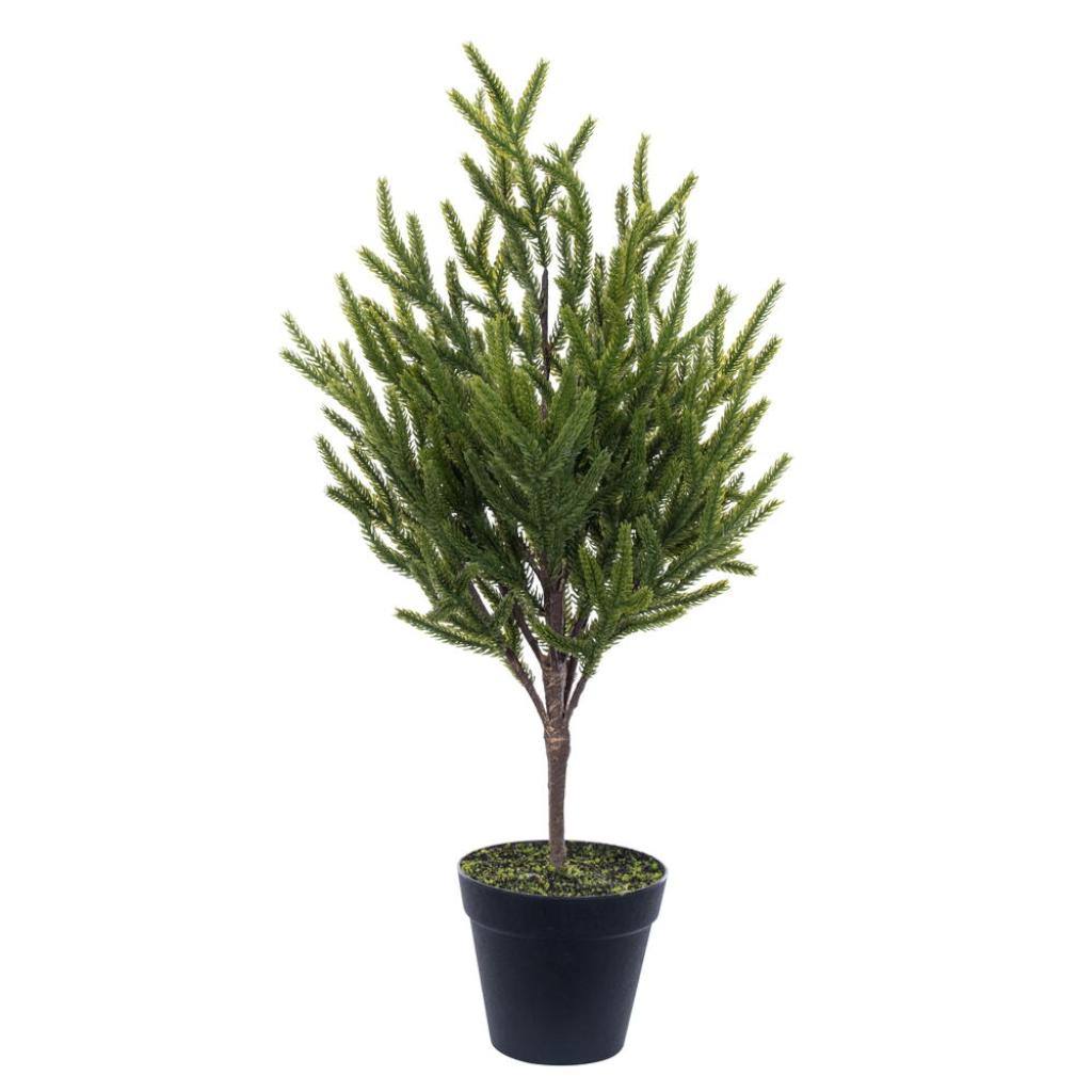 23.5" Potted Green Norfolk Pine Artificial Tree 1