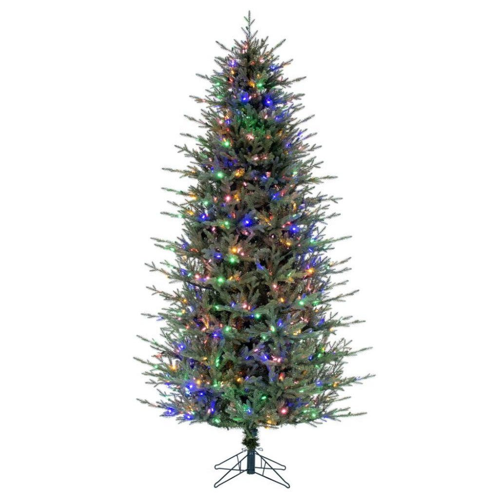 7.5' x 50" Slim Itasca Fraser Fir 700 Light Multi-Color Artificial Christmas Tree 1