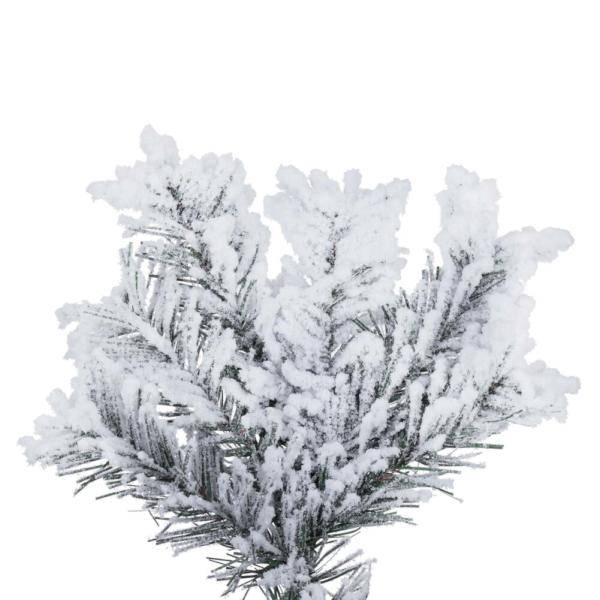 12' x 74" Flocked Slim Alaskan Unlit Artificial Christmas Tree 2