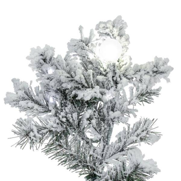 7.5' x 68" Flocked Alaskan 800 Light Warm White Artificial Christmas Tree 2