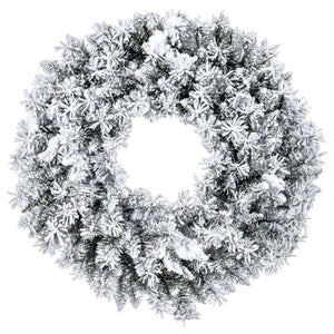 30" Flocked Utica Fir Unlit Artificial Christmas Wreath 1