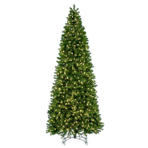 10' x 52" Deluxe Slim Sequoia Pine 1200 Light Warm White Artificial Christmas Tree 1