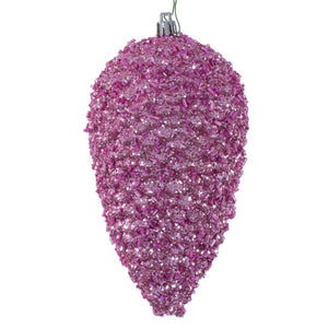 7" Pink Glitter Blue Christmas Ornament (4 Pack) 1