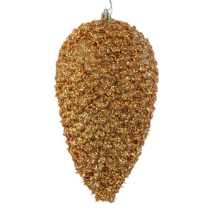 10" Gold Glitter Pinecone Christmas Ornament (2 Pack) 1